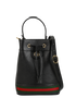 Ophidia Small Bucket Bag, &pound;750, Handbags, Black, Leather, Front view